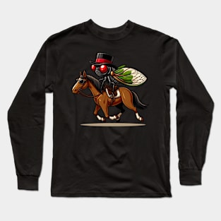 Cicada Jockey Horse Derby Hat Cicada Long Sleeve T-Shirt